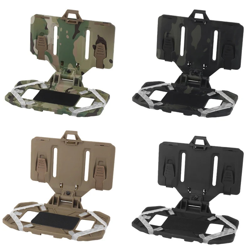 Camo Face Paint - 屋外戦術 MOLLE 折りたたみナビゲーションボード エアソフトマップケース 管理パネル 携帯電話ホルダー