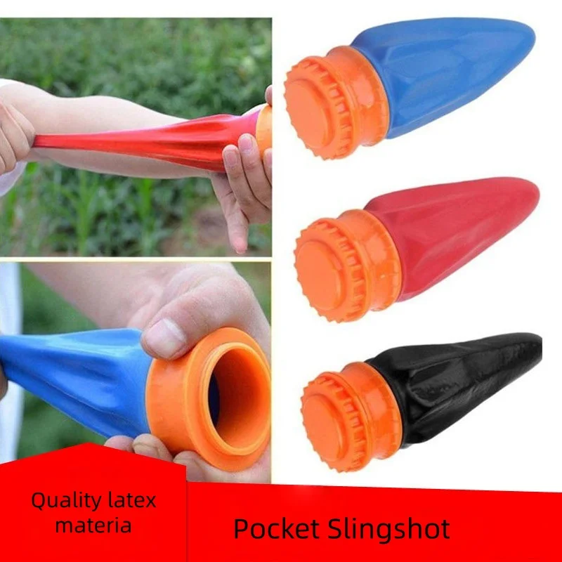 Outdoor Hunting Games For Kids - 1PC ポケットスリングショット ラテックスミニカタパルト ハンティングトイ アウトドアキャンプゲーム スチールボールシューター