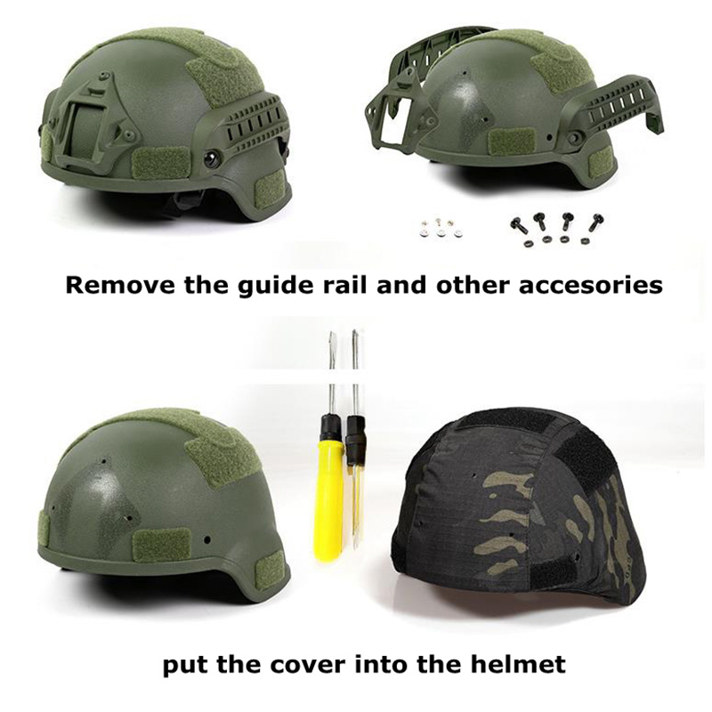 戦術的な MICH2000 ヘルメットカバー狩猟ギアヘルメッ - Camo Face Paint のレビューと価格