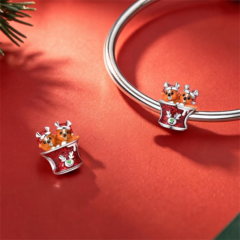 925スターリングシルバー製、クリスマスチャーム。サンタクロ - Elk Bugle Call のレビューと価格