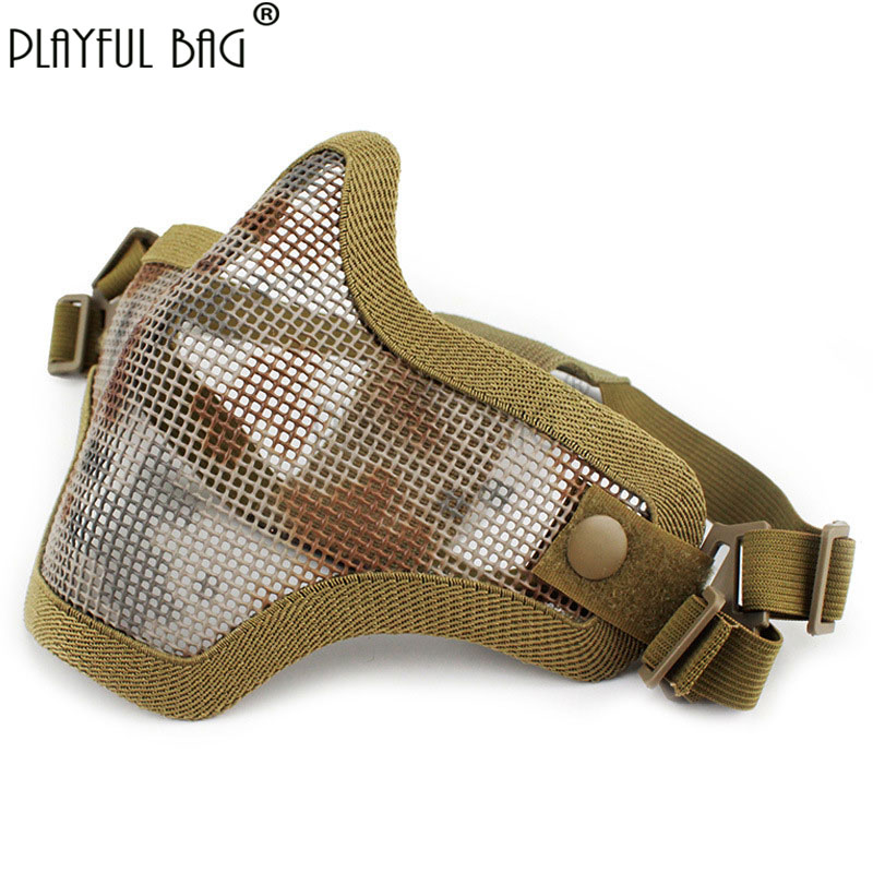 強化スケルトンスチールメッシュハーフフェイスマスクペイントボ - Camo Face Paint のレビューと価格