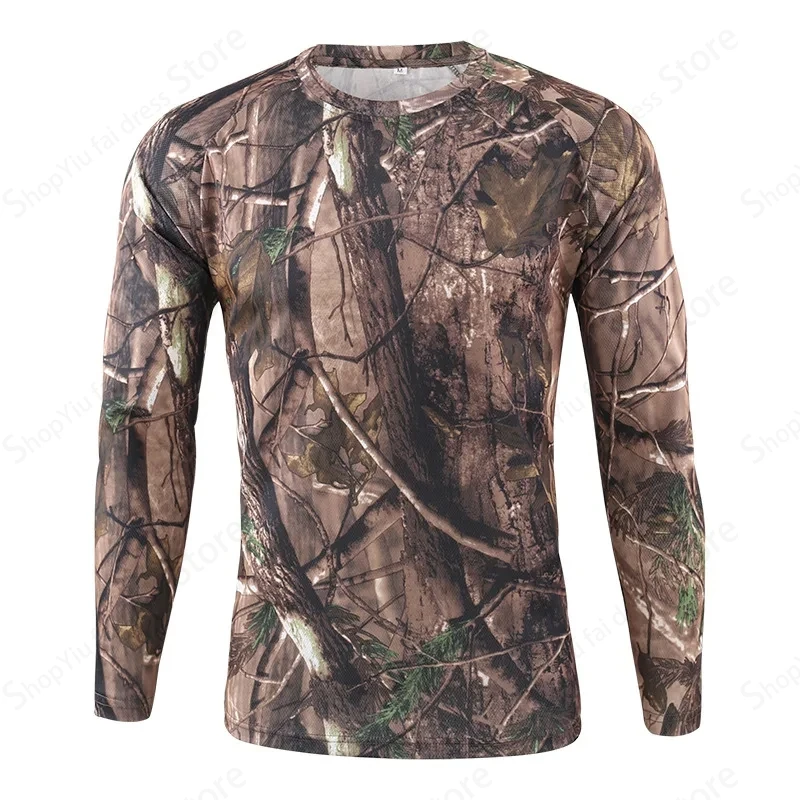 メンズ カモフラージュ柄 長袖Tシャツ タクティカル ミリタ - Outdoor Hunting Prints のレビューと価格