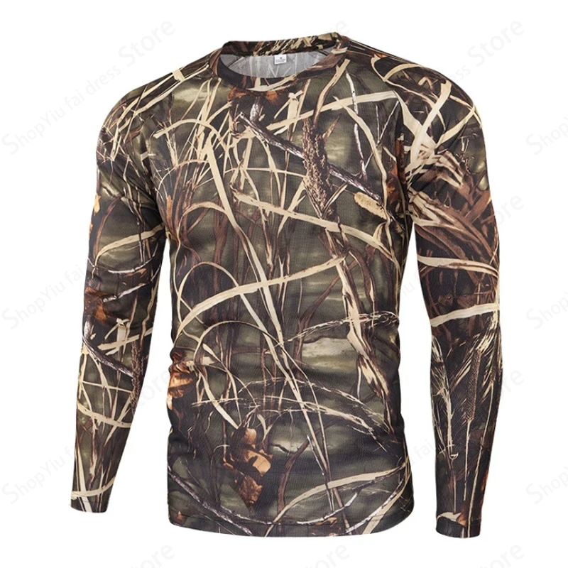 メンズ カモフラージュ柄 長袖Tシャツ タクティカル ミリタ - Outdoor Hunting Prints のレビューと価格